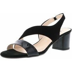 Vista Damen Sandaletten Sling Pumps High Heels Schwarz - Schwarz