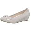 Caprice 9-22309-24 201 Damen Leder Keil-Pumps Grey Suede Grau Keilpumps - Grau