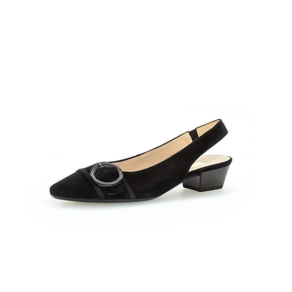 Gabor Slingpumps Rauleder Schwarz Sling-Pumps - Schwarz 1 Gabor Slingpumps Rauleder Schwarz Sling-Pumps - Schwarz