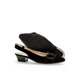 Gabor Slingpumps Rauleder Schwarz Sling-Pumps - Schwarz 9 Gabor Slingpumps Rauleder Schwarz Sling-Pumps - Schwarz -LAURAVITA-Shop 19324080 05