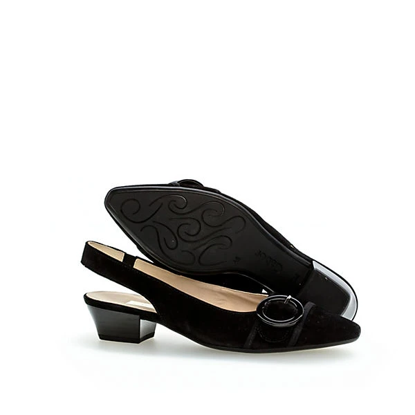 Gabor Slingpumps Rauleder Schwarz Sling-Pumps - Schwarz 5 Gabor Slingpumps Rauleder Schwarz Sling-Pumps - Schwarz – Bild 5