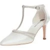 BRIDE NOW! Brautschuh Aus Satin, Absatzhöhe 8 Cm Klassische Pumps - Creme