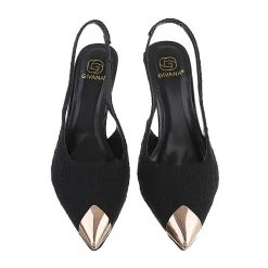 Ital-Design Schnür- & Riemchenpumps Knöchelriemen, Pfennig-/Stilettoabsatz, Metallisch - Schwarz -LAURAVITA-Shop 29129434 04