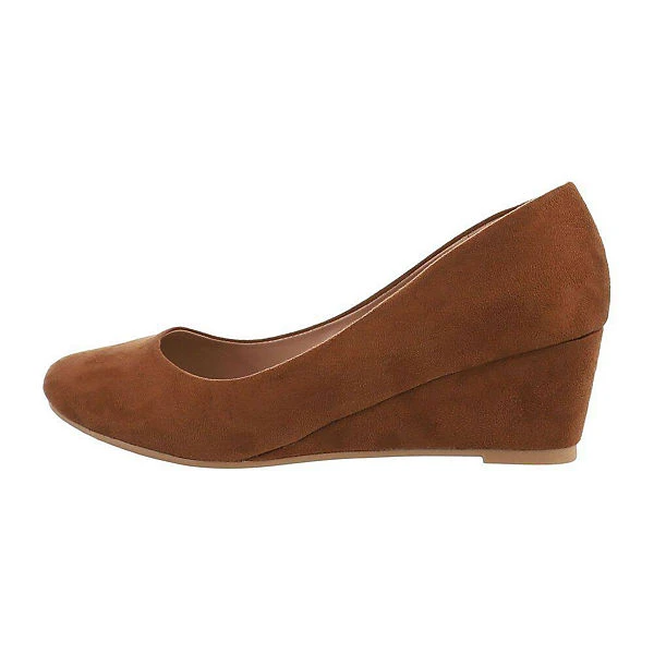 Ital-Design Keilpumps , Keilabsatz/Wedge, - Camel 1 Ital-Design Keilpumps , Keilabsatz/Wedge, - Camel