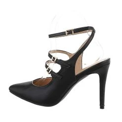 Ital-Design Schnür- & Riemchenpumps Schnalle, Pfennig-/Stilettoabsatz, Riemen