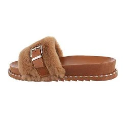 Ital-Design Hausschuhe , Flach, Offene Ferse