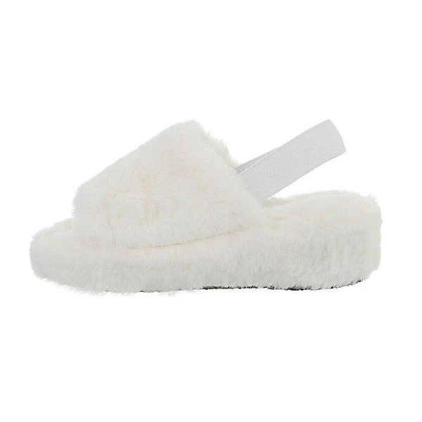 Ital-Design Hausschuhe , Keilabsatz/Wedge, Dekofell 1 Ital-Design Hausschuhe , Keilabsatz/Wedge, Dekofell