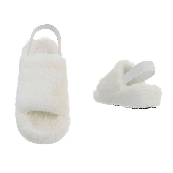 Ital-Design Hausschuhe , Keilabsatz/Wedge, Dekofell 3 Ital-Design Hausschuhe , Keilabsatz/Wedge, Dekofell – Bild 3