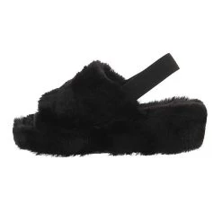 Ital-Design Hausschuhe , Keilabsatz/Wedge, Dekofell