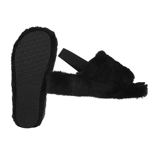 Ital-Design Hausschuhe , Keilabsatz/Wedge, Dekofell 2 Ital-Design Hausschuhe , Keilabsatz/Wedge, Dekofell – Bild 2