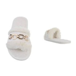 Ital-Design Hausschuhe , Flach, Dekofell, Offene Ferse 5 Ital-Design Hausschuhe , Flach, Dekofell, Offene Ferse -LAURAVITA-Shop 29250711 03