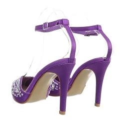 Ital-Design Schnür- & Riemchenpumps Knöchelriemen, Pfennig-/Stilettoabsatz, Strass -LAURAVITA-Shop 29347736 03