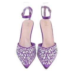 Ital-Design Schnür- & Riemchenpumps Knöchelriemen, Pfennig-/Stilettoabsatz, Strass -LAURAVITA-Shop 29347736 04