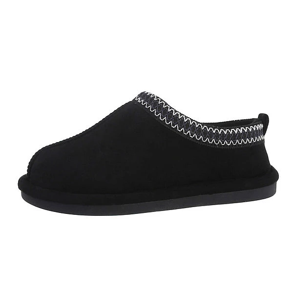 Ital-Design Hausschuhe , Flach, Dekofell 1 Ital-Design Hausschuhe , Flach, Dekofell