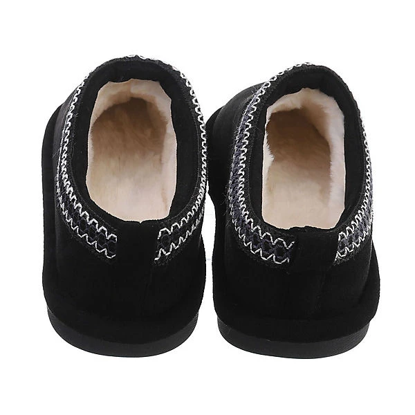 Ital-Design Hausschuhe , Flach, Dekofell 4 Ital-Design Hausschuhe , Flach, Dekofell – Bild 4