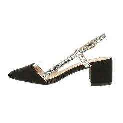 Ital-Design Schnür- & Riemchenpumps Knöchelriemen, Blockabsatz, Riemen - Schwarz