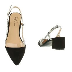 Ital-Design Schnür- & Riemchenpumps Knöchelriemen, Blockabsatz, Riemen - Schwarz -LAURAVITA-Shop 29432912 03