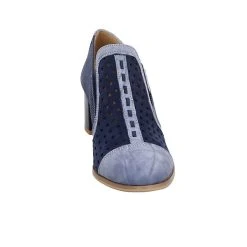Maciejka Damen Pumps Schuhe Pumps Elegant Klassisch Lederkombination Geometrisch Klassische Pumps - Blau -LAURAVITA-Shop 29504231 03