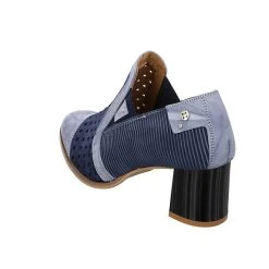 Maciejka Damen Pumps Schuhe Pumps Elegant Klassisch Lederkombination Geometrisch Klassische Pumps - Blau -LAURAVITA-Shop 29504231 07