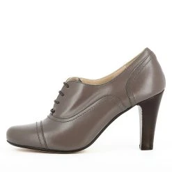 EVITA Damen Schnürpumps MARIA Klassische Pumps - Taupe -LAURAVITA-Shop 7559432 04