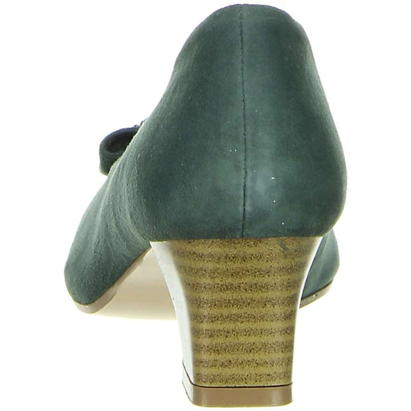 Vista Damen Trachtenschuhe Almhaferl Pumps Grün 2 Vista Damen Trachtenschuhe Almhaferl Pumps Grün – Bild 2