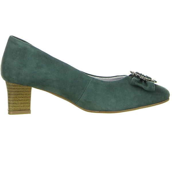 Vista Damen Trachtenschuhe Almhaferl Pumps Grün 6 Vista Damen Trachtenschuhe Almhaferl Pumps Grün – Bild 6