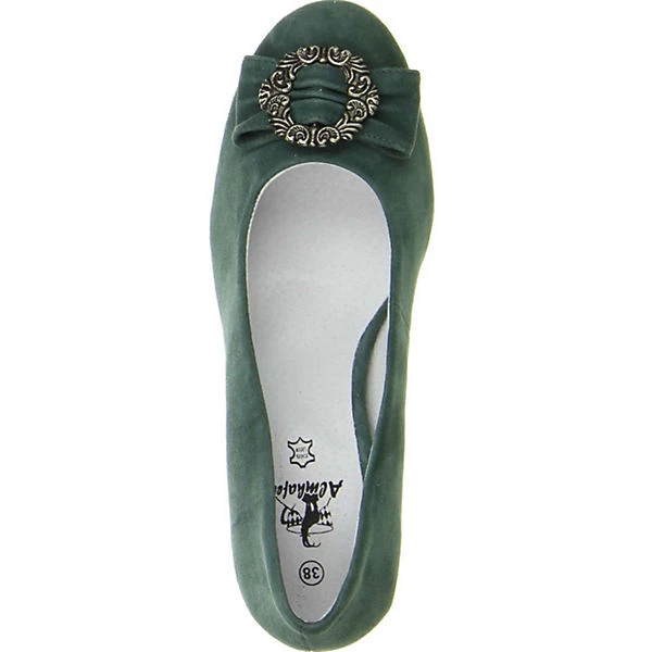 Vista Damen Trachtenschuhe Almhaferl Pumps Grün 7 Vista Damen Trachtenschuhe Almhaferl Pumps Grün – Bild 7