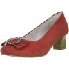 Vista Damen Trachtenschuhe Almhaferl Pumps Rot