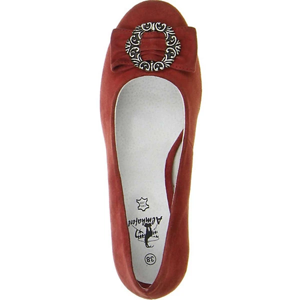 Vista Damen Trachtenschuhe Almhaferl Pumps Rot 7 Vista Damen Trachtenschuhe Almhaferl Pumps Rot – Bild 7